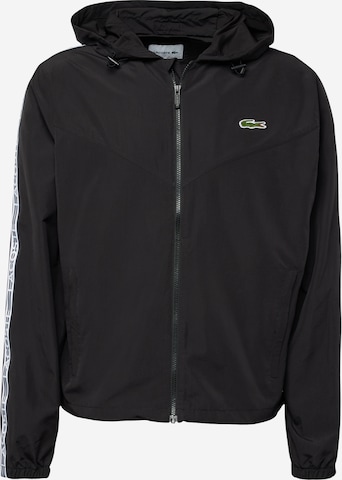 LACOSTE - Chaqueta de entretiempo en negro: frente