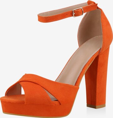 Van Hill Sandale 'Arabella' in Orange: Vorderseite