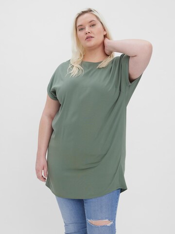 Vero Moda Curve Koszulka 'Bicca' w kolorze zielony: przód