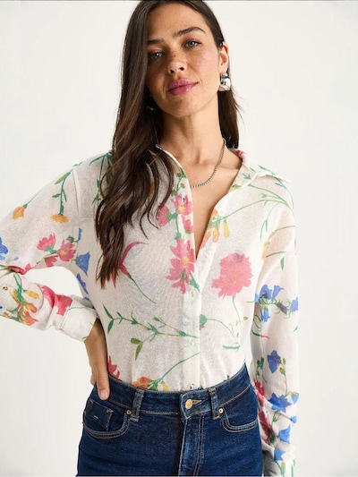 Bianco Lucci Chemisier en sapin / rose / blanc, Vue avec produit