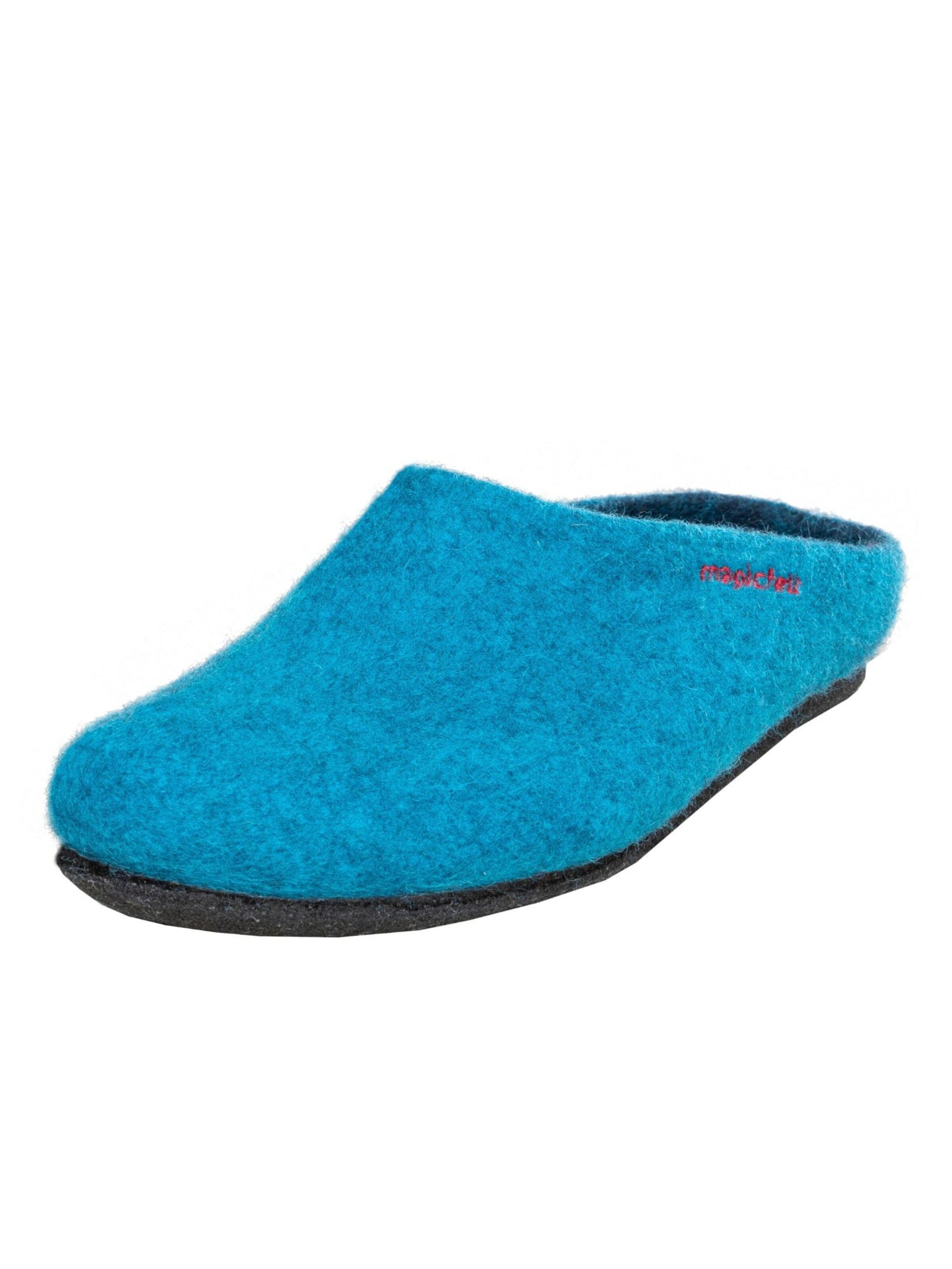 MagicFelt Hausschuh 'Filzpantoffel Magicfelt 709'‌‌‌ in Grün: Vorderseite