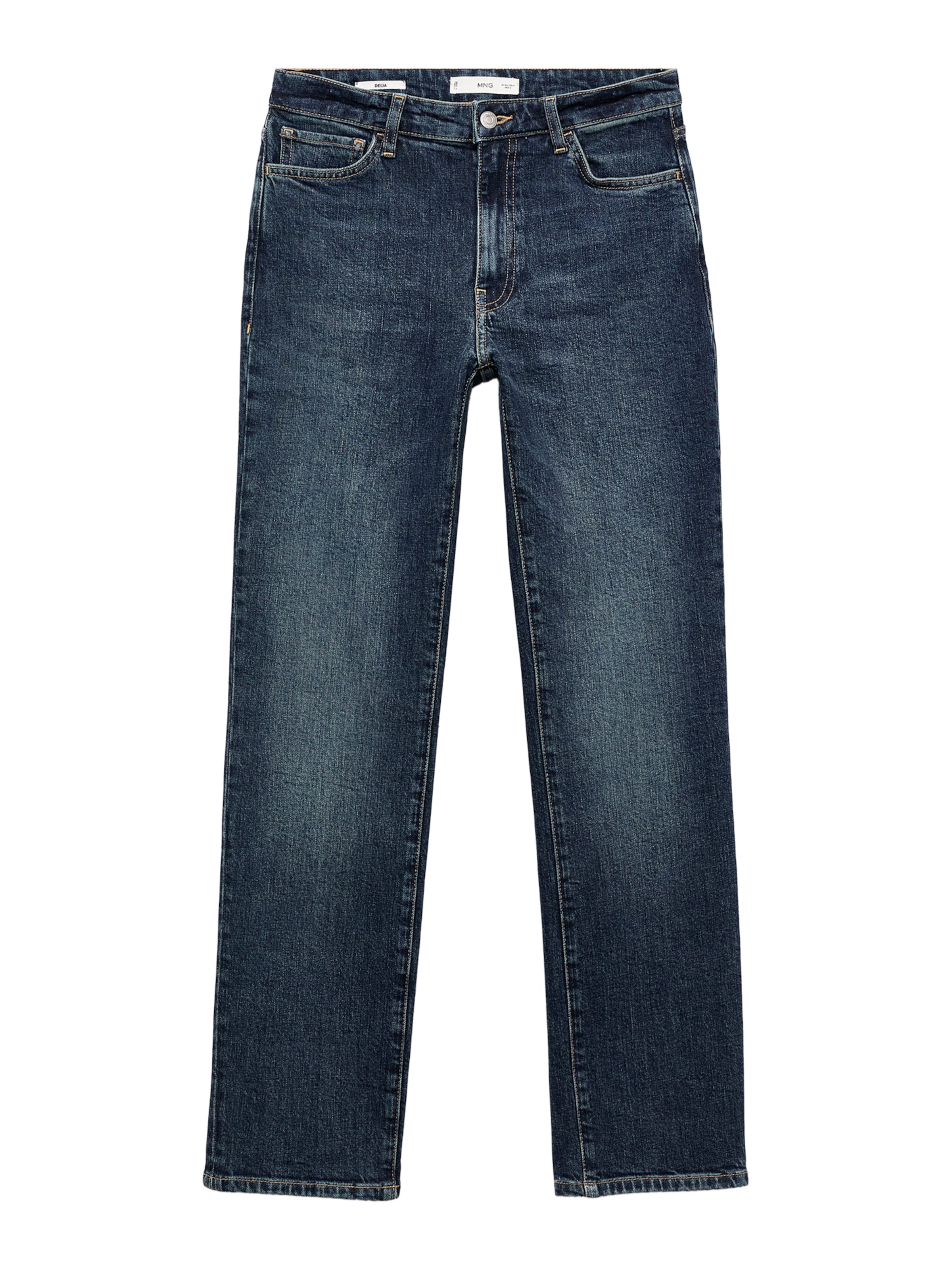 MANGO Slimfit Jeans 'DELIA' in Blauw: voorkant