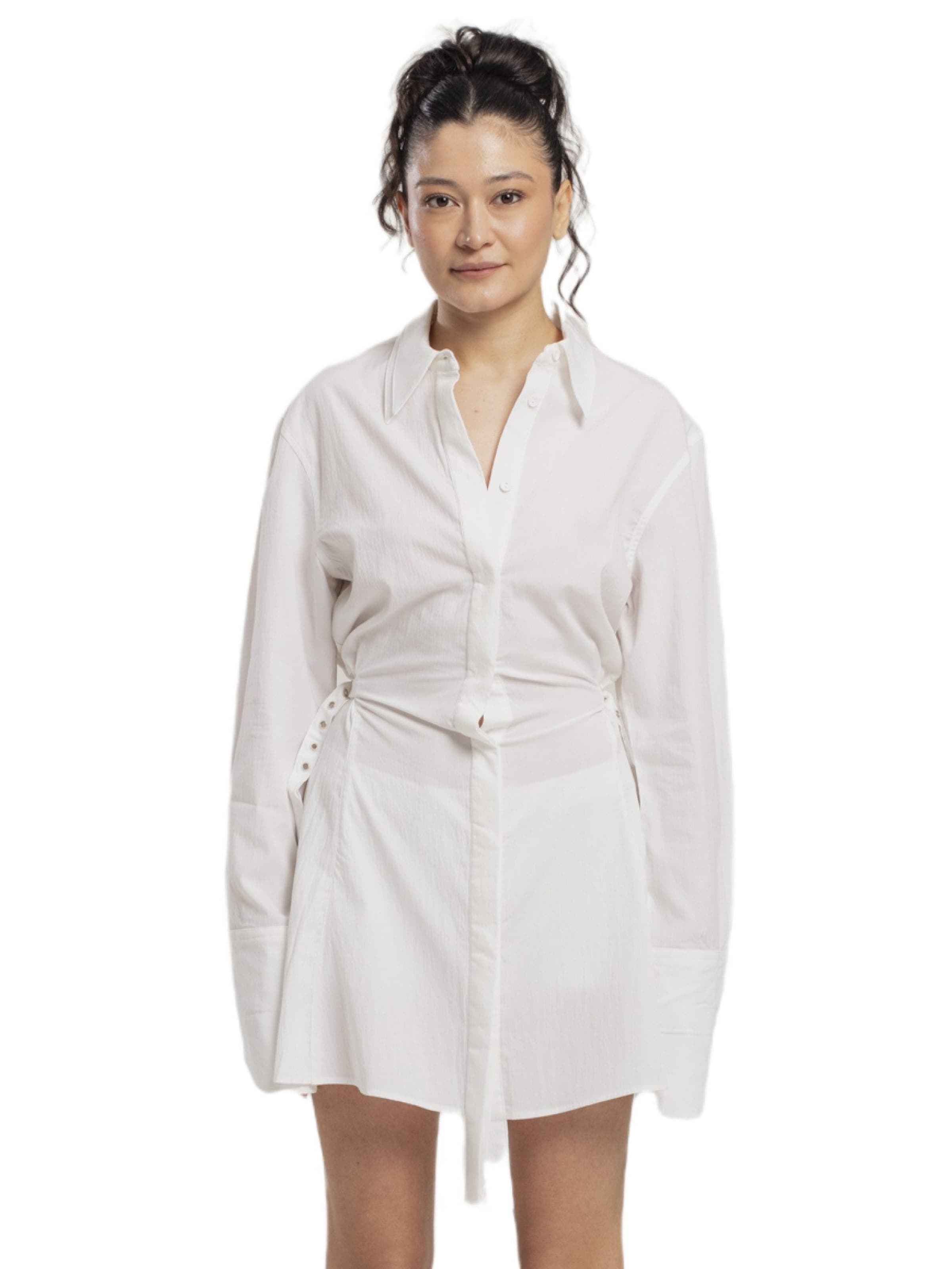 Robe-chemise 'Free Heaven' PCFG en blanc : devant