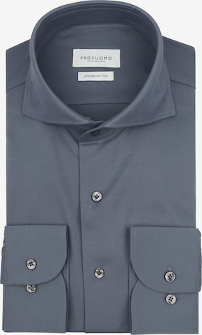 Profuomo Hemd 'Japanese Knitted' in Blau: Vorderseite