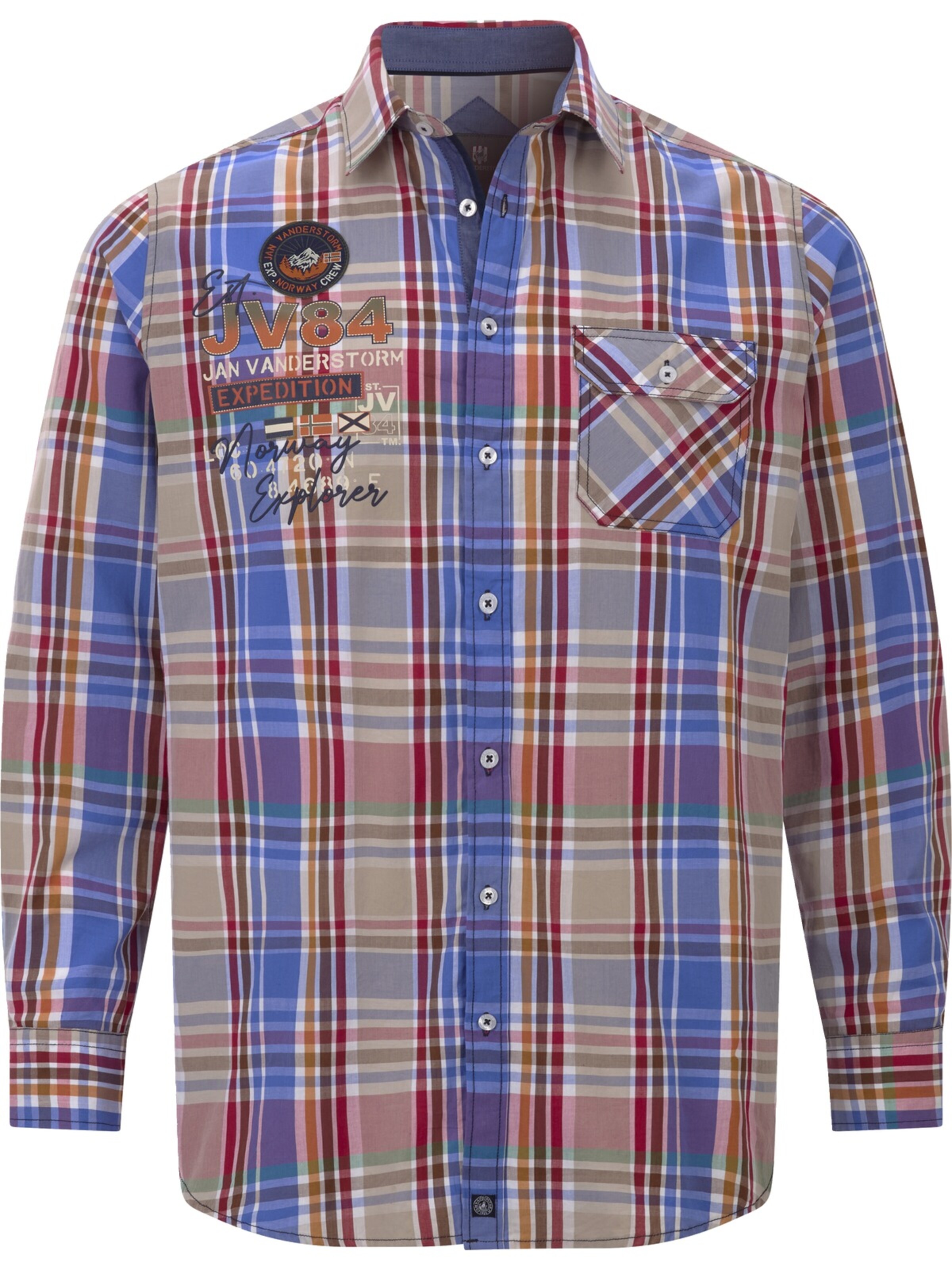 Jan Vanderstorm Regular Fit Hemd 'Detrik' in Blau: Vorderseite