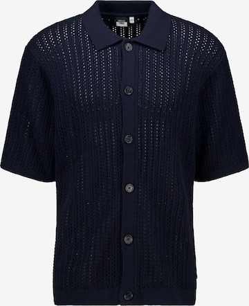 America Today Gebreid vest in Blauw: voorkant