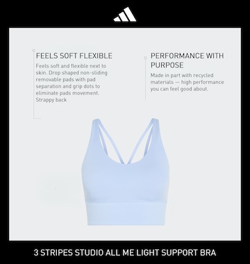 ADIDAS PERFORMANCE Бюстие Спортен сутиен 'Studio All Me' в синьо