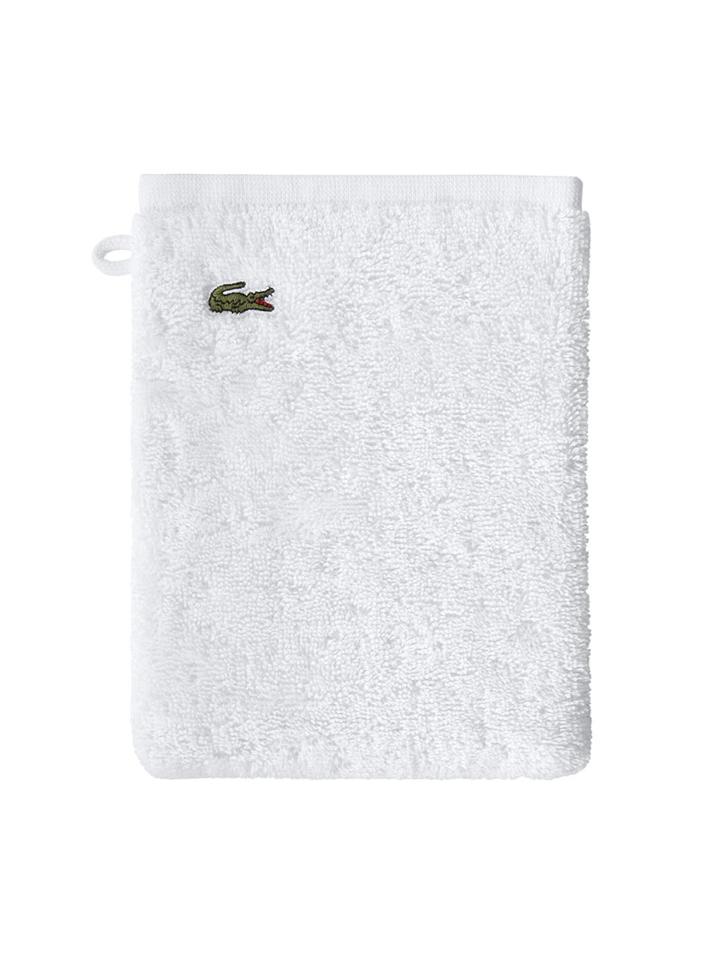 LACOSTE Handtuch 'LLECROCO'‌‌‌‌‌ in Weiß
