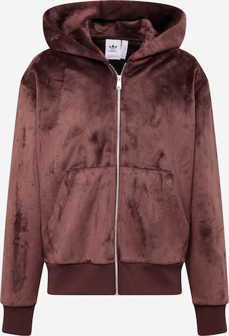 Veste de survêtement 'Premium Essentials+' ADIDAS ORIGINALS en marron : devant