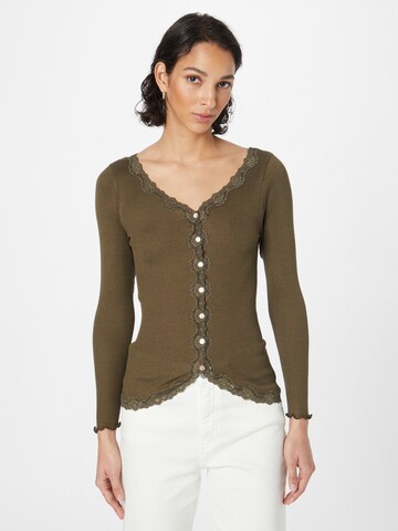 Cardigan rosemunde en vert : devant