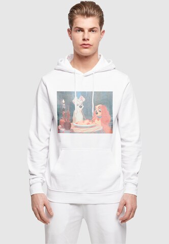 ABSOLUTE CULT Sweatshirt 'Lady And The Tramp - Spaghetti' in Wit: voorkant