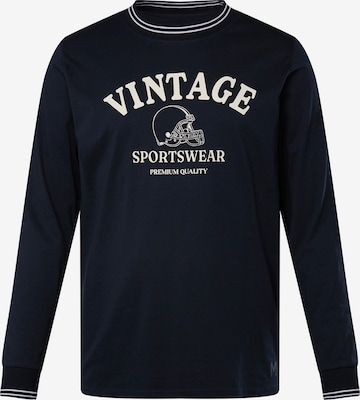 Men Plus Shirt in Blauw: voorkant