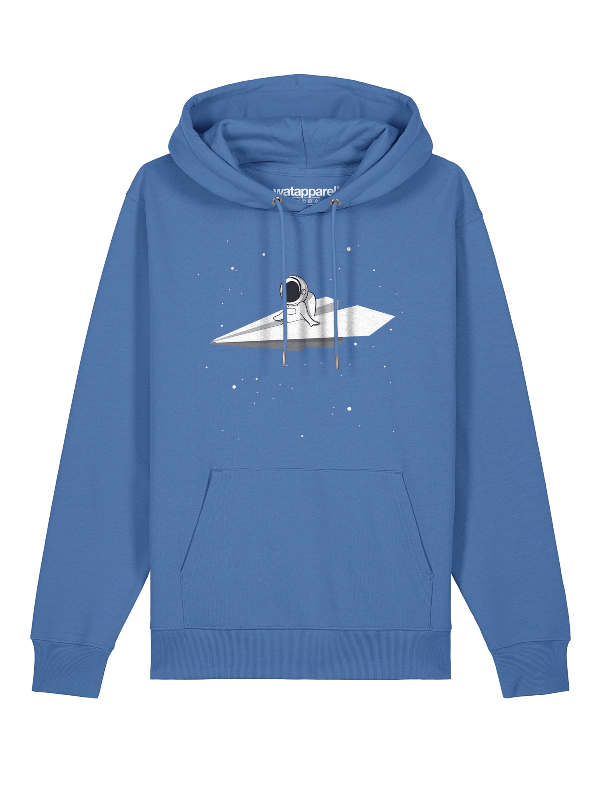 Watapparel Sweatshirt ' Fly me to the moon ' in Blauw: voorkant