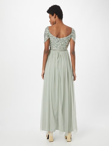 Maya Deluxe Evening dress 'BARDOT' in Green