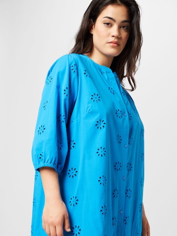 ONLY Carmakoma Košilové šaty 'Selina' – modrá