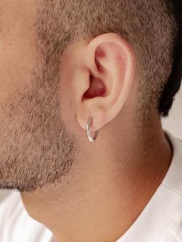 Hey Happiness Oorbel 'Mid Plain' in Zilver: voorkant