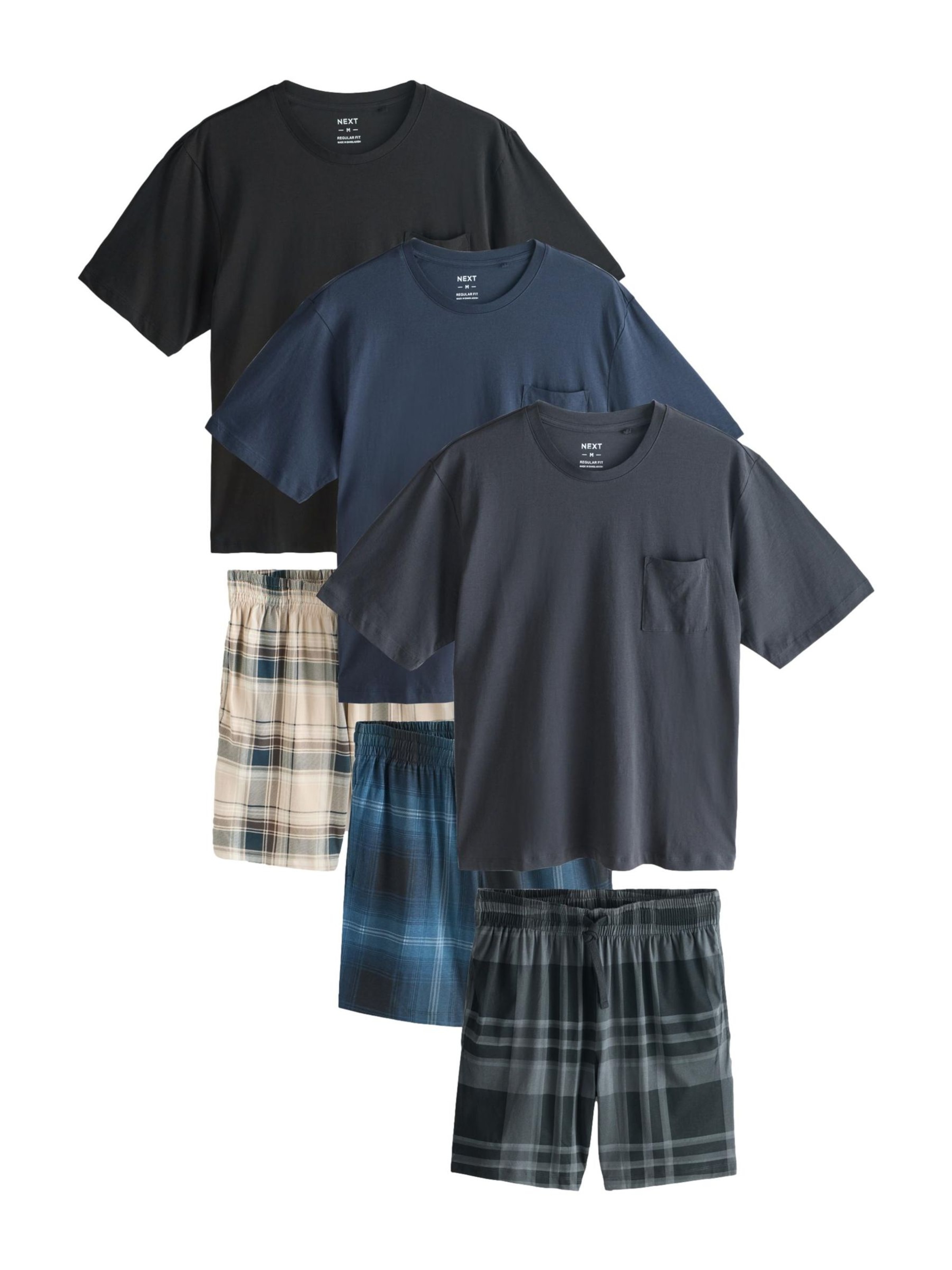 Next Пижама короткая в Синий: спереди