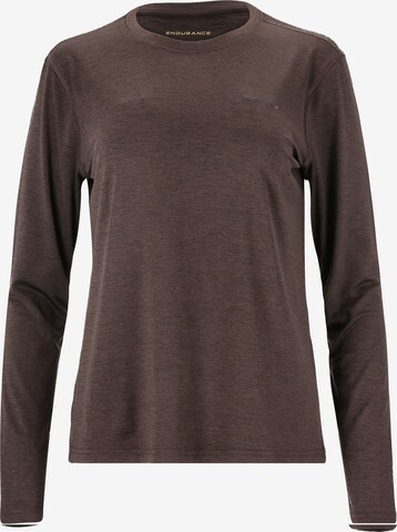 ENDURANCE Functioneel shirt 'Maje' in Bruin: voorkant
