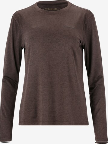 ENDURANCE Performance Shirt 'Maje' in Brown: front