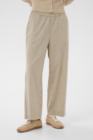 Kaffe Wide Leg Hose 'KANaya' in Beige: Vorderseite