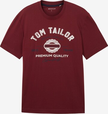 T-Shirt TOM TAILOR en rouge : devant