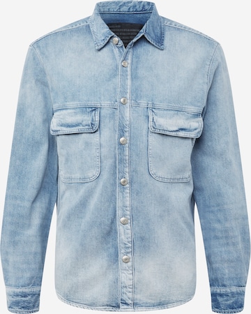DRYKORN Button Up Shirt 'SELED' in Blue: front