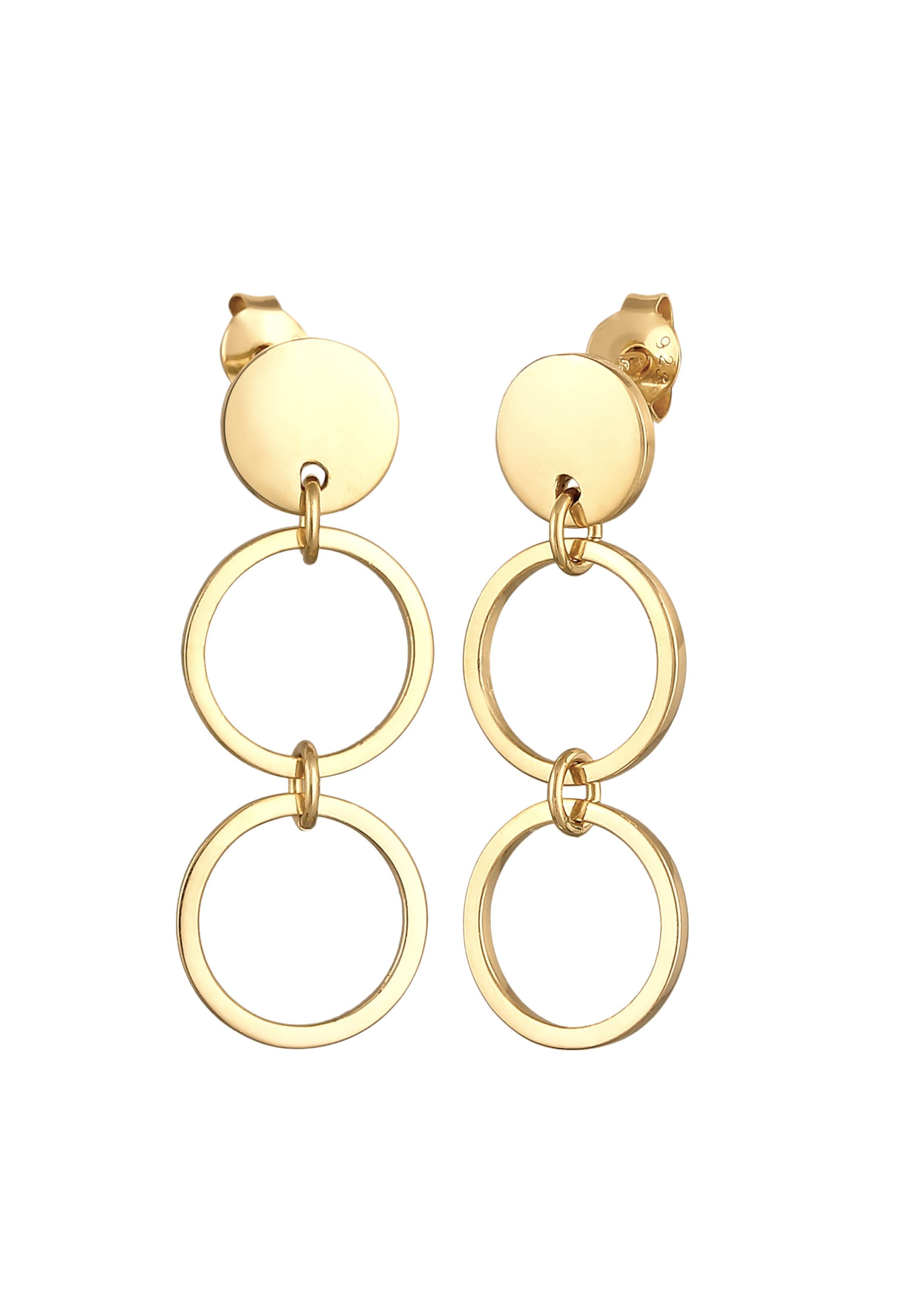 Boucles d'oreilles ELLI en or : devant