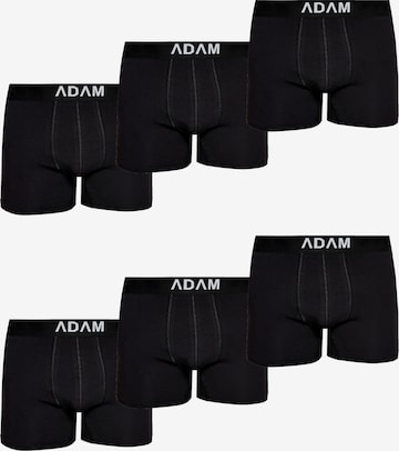 Adam Boxershorts '6er Pack' in Schwarz: Vorderseite