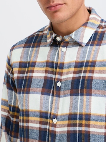 !Solid Comfort fit Button Up Shirt 'CHRIS' in Blue