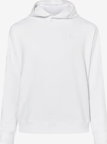 Sweat-shirt MO en blanc : devant