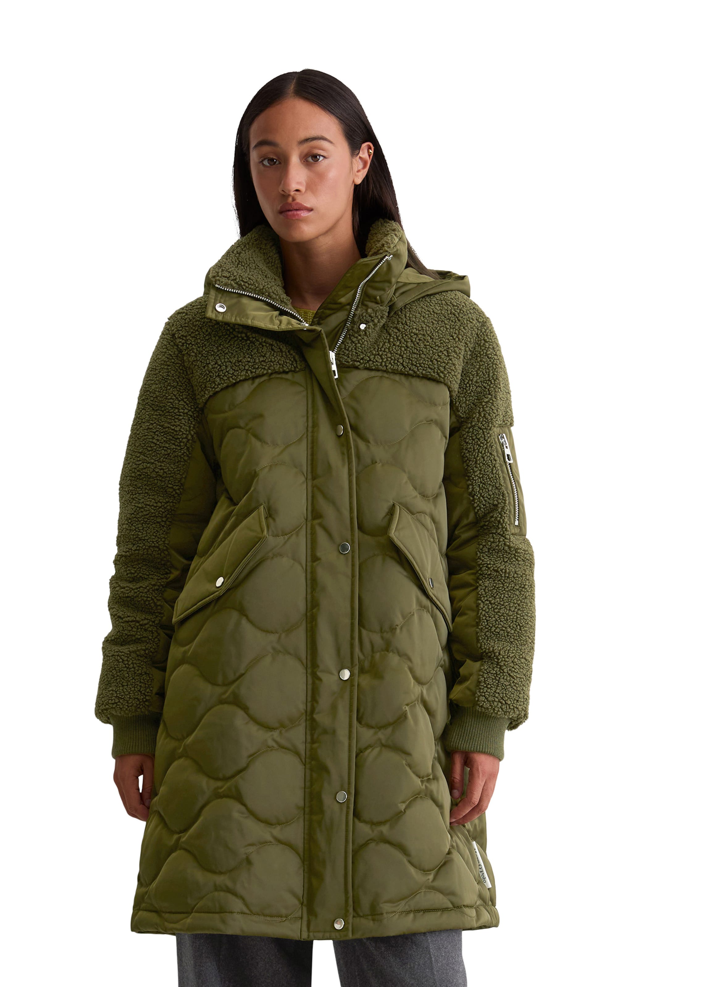 Marc O'Polo Winterparka in Groen: voorkant