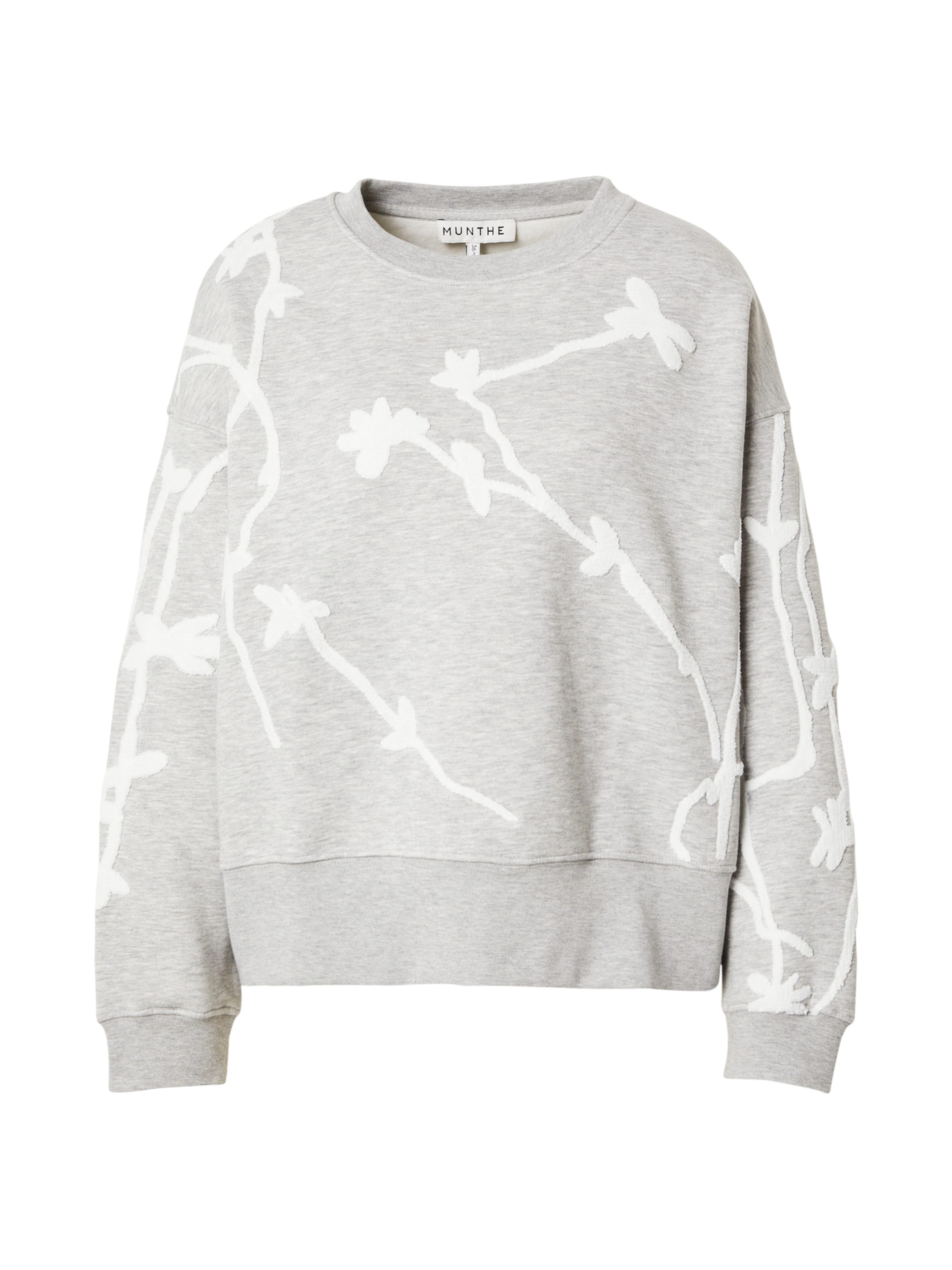 Munthe Sweatshirt 'PAWI' in Grijs: voorkant