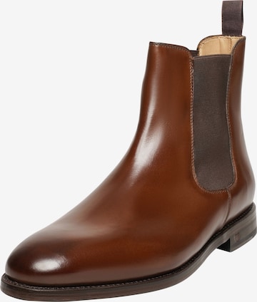 Henry Stevens Chelsea Boots 'Winston CB' in Brown: front