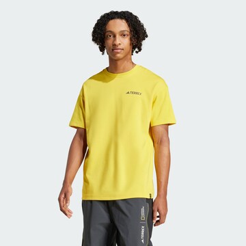 ADIDAS TERREX Functioneel shirt 'National Geographic' in Geel