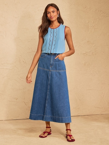 love & roses Blouse in Blue