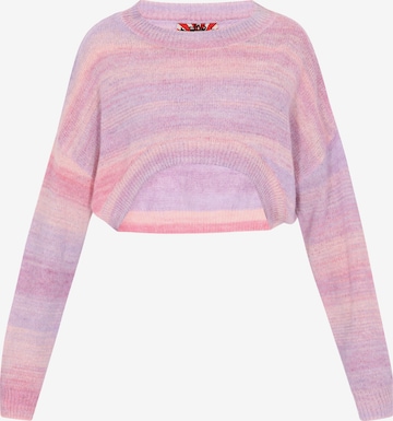 MYMO Pulover | vijolična barva: sprednja stran