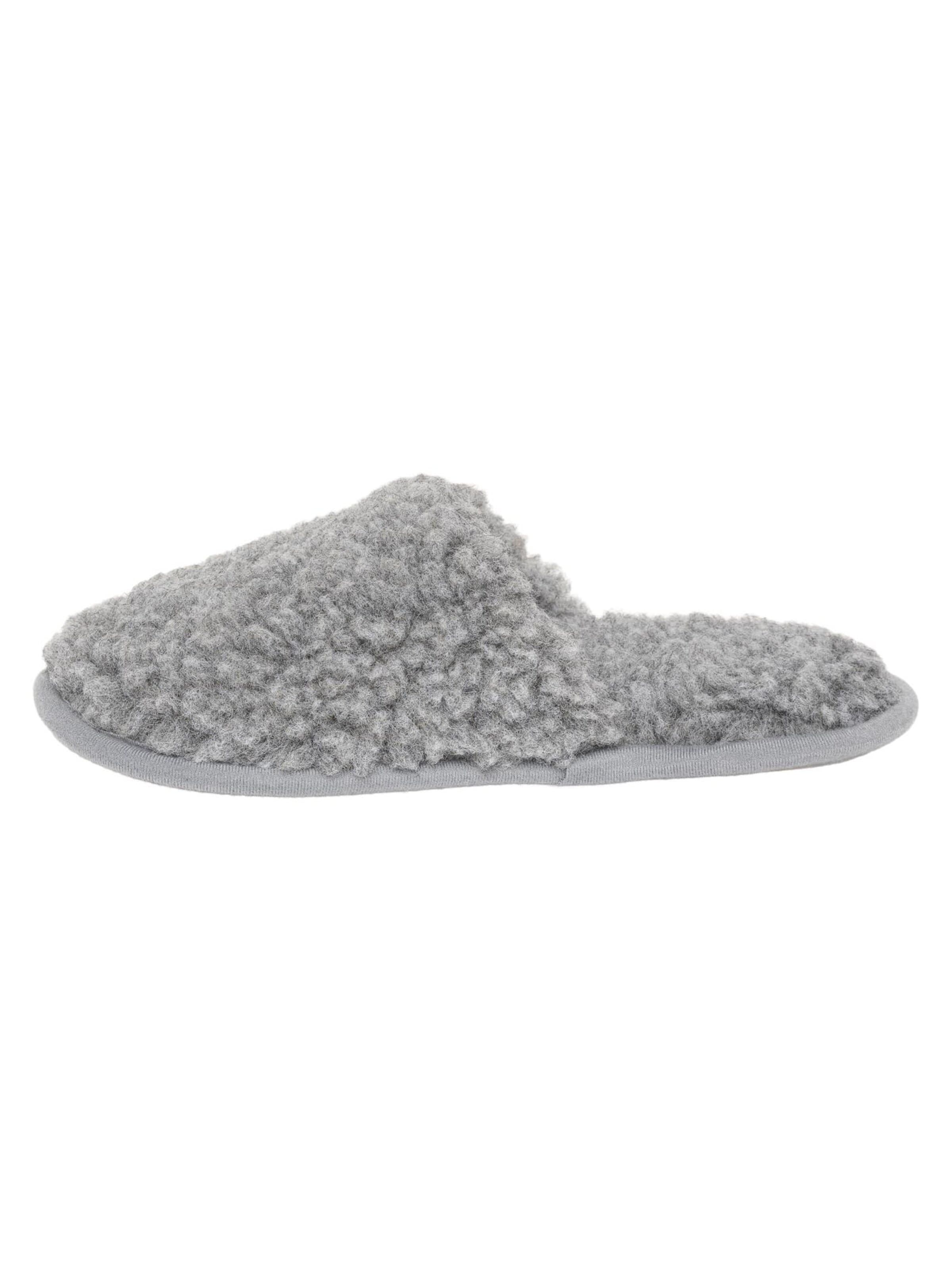 Gottstein Huisschoenen 'Curly Wool' in Grijs: voorkant
