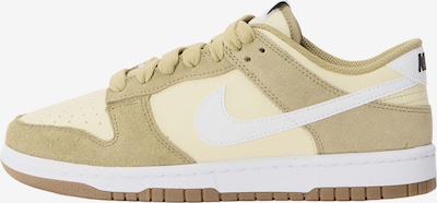 Sportbačiai be auliuko 'Dunk' iš Nike Sportswear, spalva – pastelinė geltona / alyvuogių spalva / balta, Prekių apžvalga