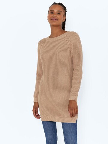 Noisy may Knitted dress 'Siesta' in Beige: front