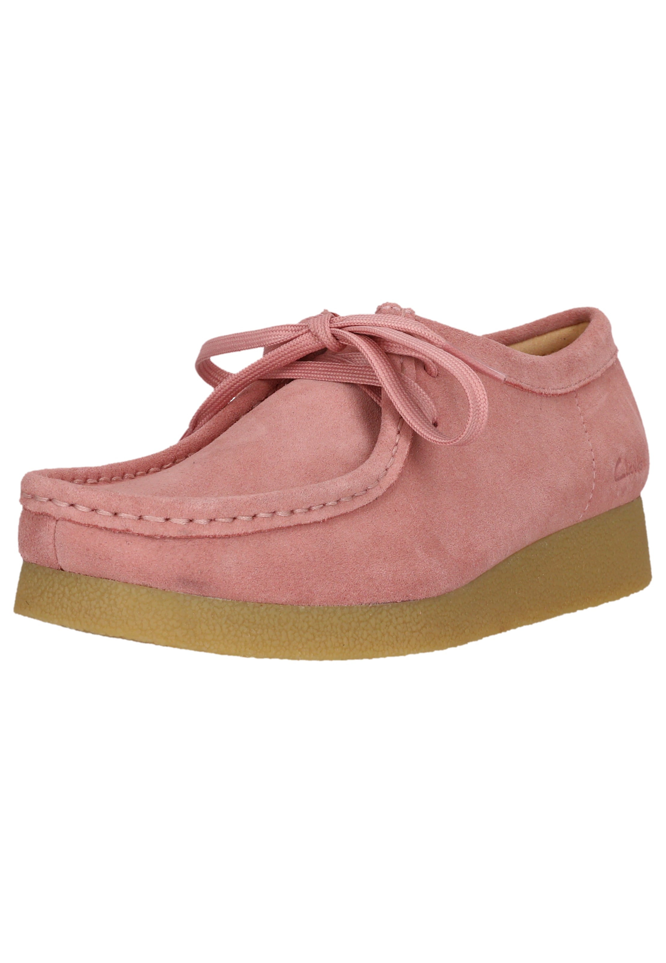 CLARKS Mocassins 'Wallabee EVO' in Roze: voorkant