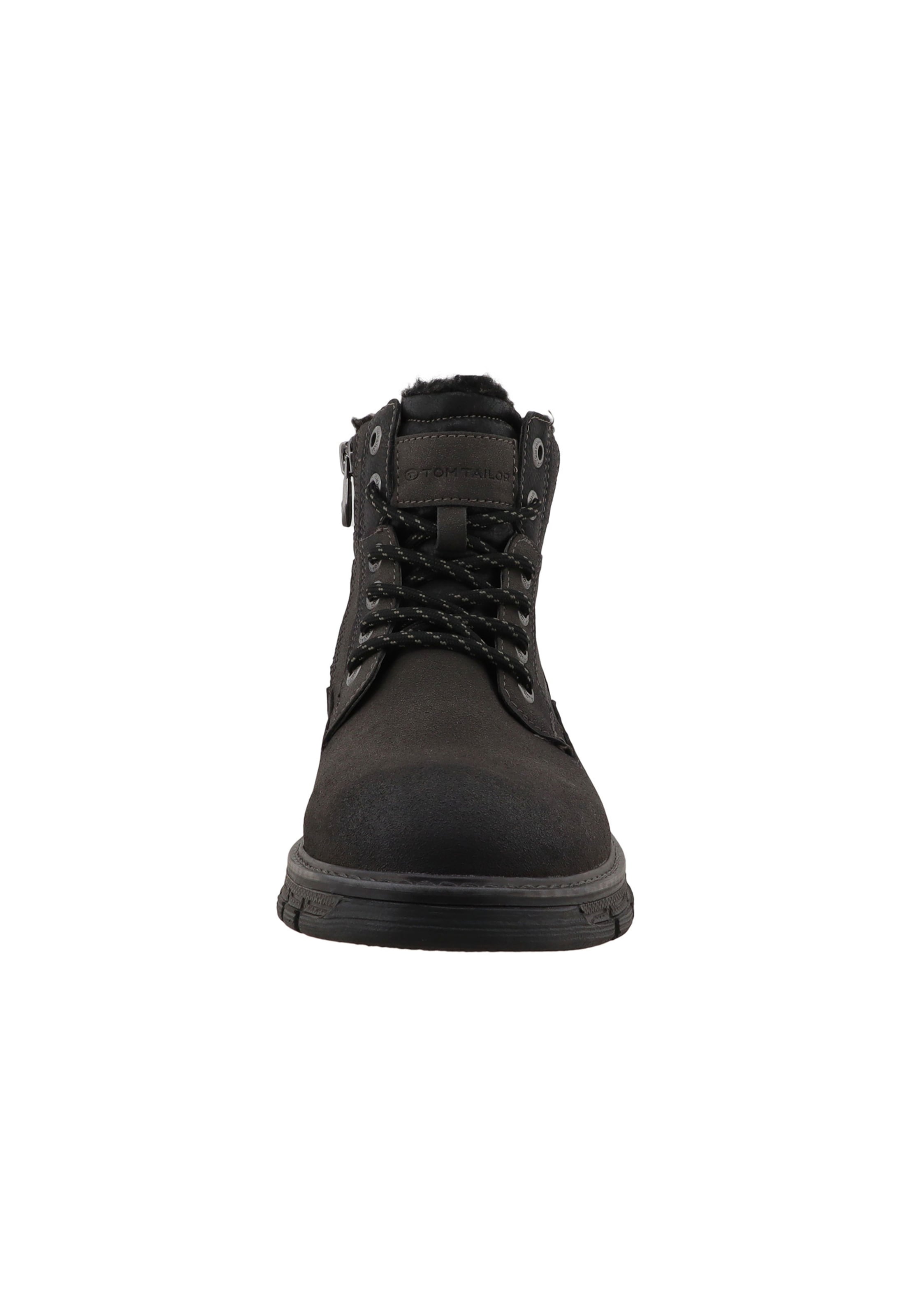 TOM TAILOR - Botas com atacadores em cinzento
