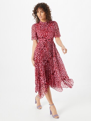 Whistles Cocktail Dress 'JUNGLE CHEETAH' in Pink