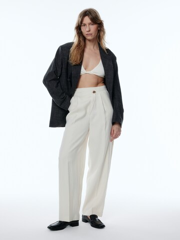 Wide leg Pantaloni 'Nena' de la EDITED pe alb