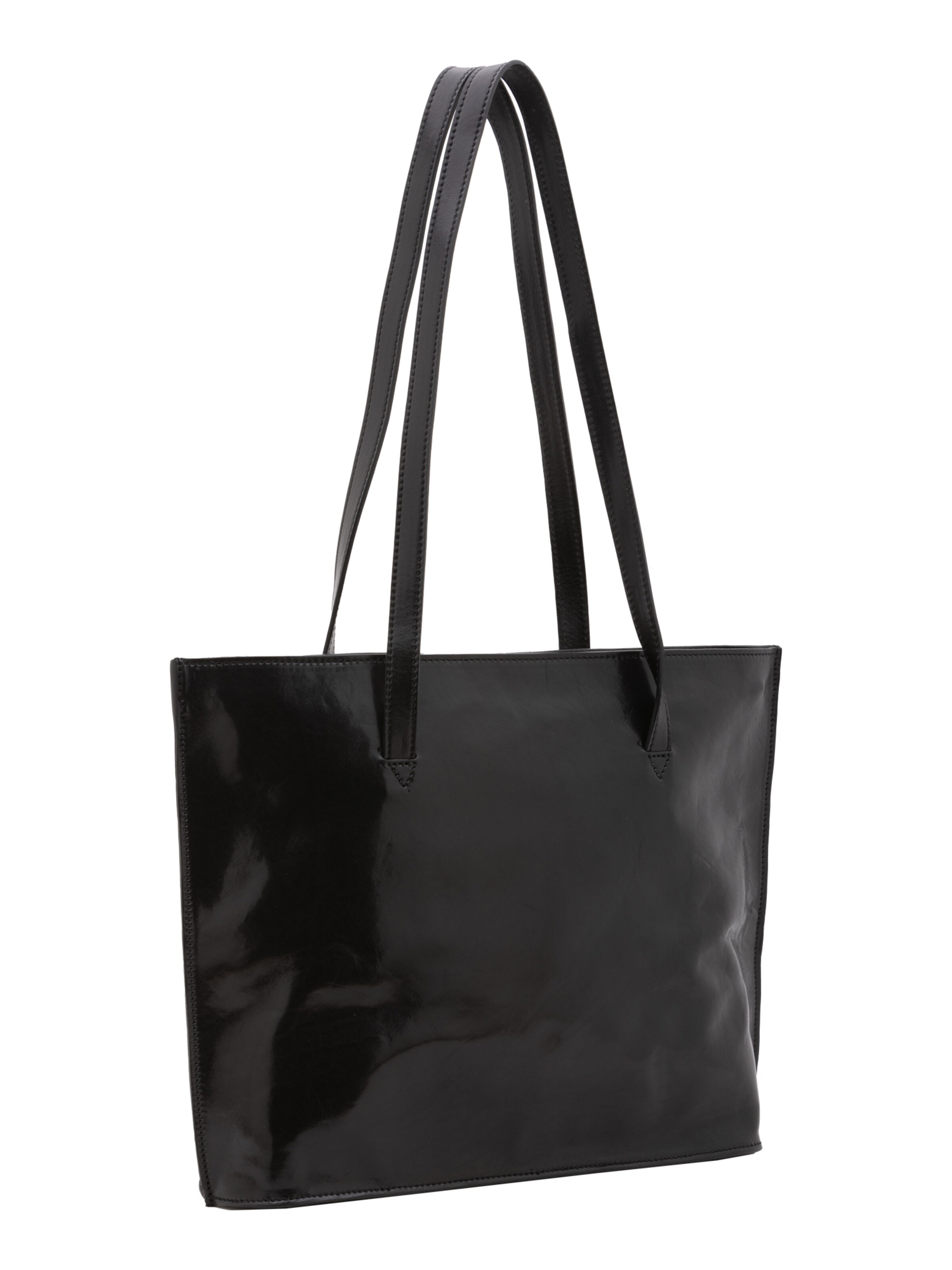 Borsa a spalla 'Borsa a Spalla Donna Pelle Vera Vacchetta - Chiusura Zip Made in Italy' di I Fratelli in nero