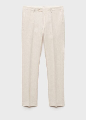 MANGO MAN Regular Pants 'Amalfi' in Beige: front