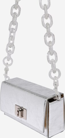 FURLA Shoulder Bag 'BLOOM' in Silver: front