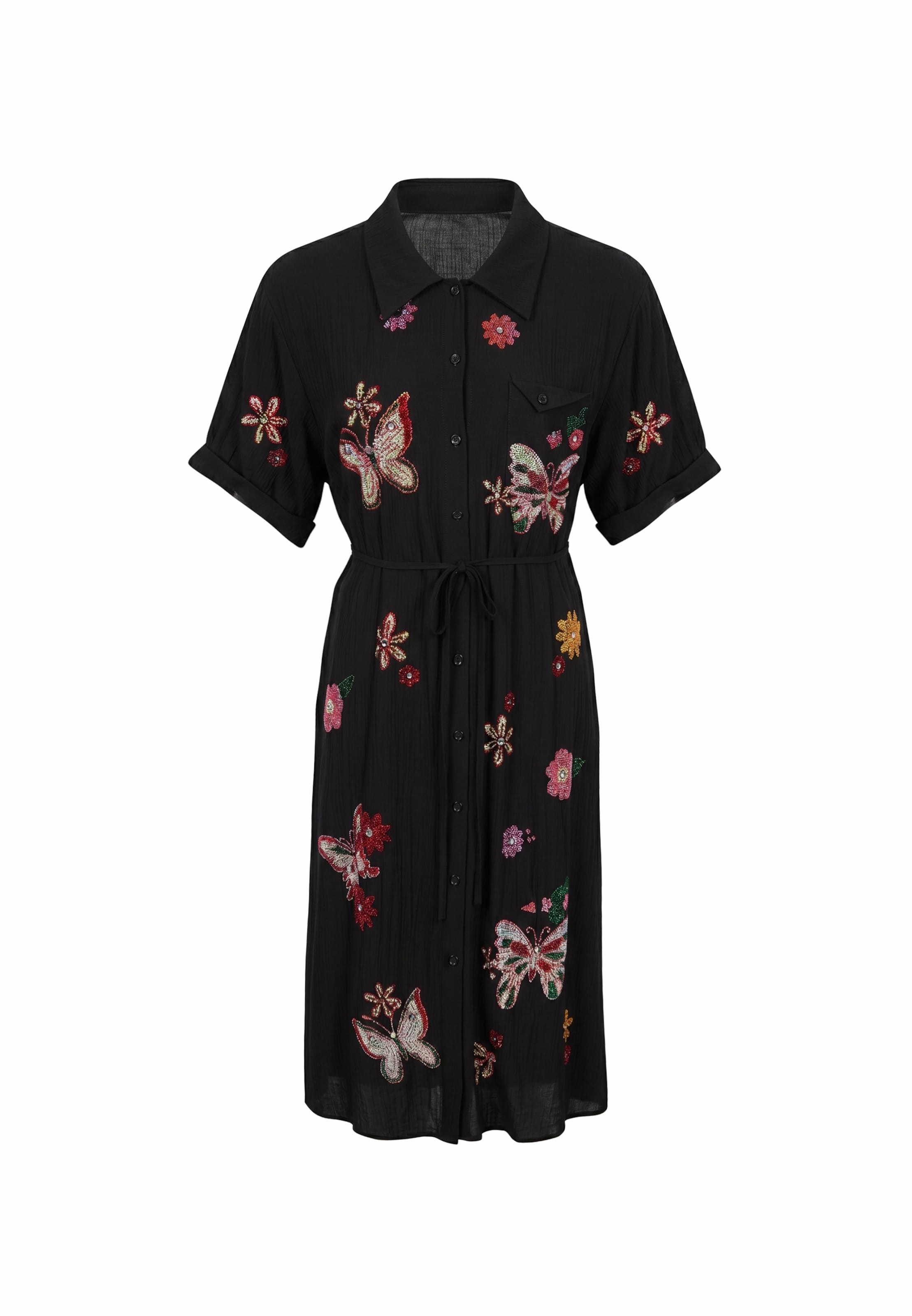 faina Shirt dress 'Glow' in Black: front