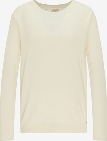 Pullover di DreiMaster PREMIUM in bianco: frontale