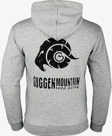 Guggen Mountain Sweatshirt 'Kapuzenpullover H06 Fleece Hoodie' in Grijs: voorkant