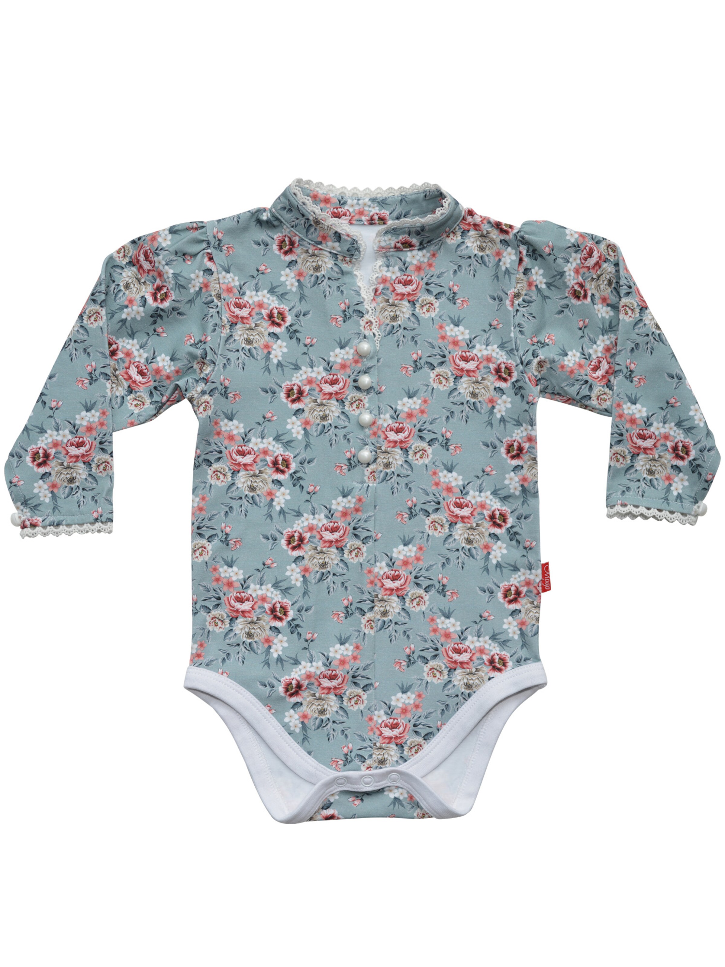 Mogo Strampler/Body 'Savoia'‌‌‌‌‌‌‌‌‌‌ in Grün: Vorderseite